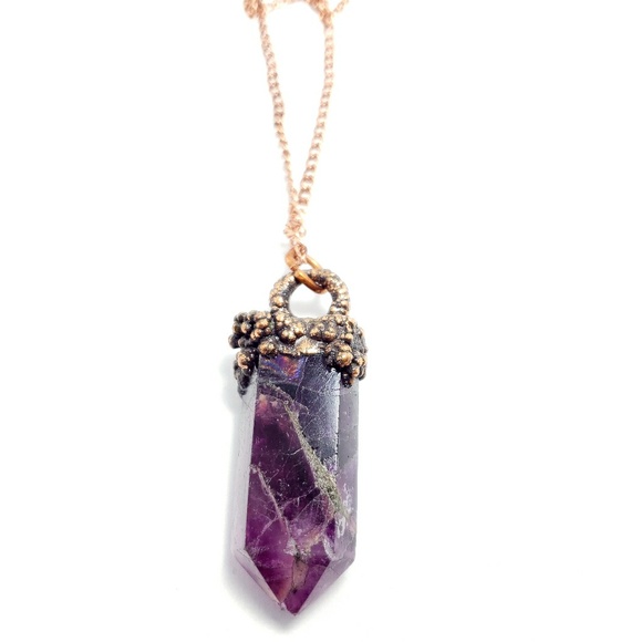 Flourite crystal necklace - Picture 2 of 8